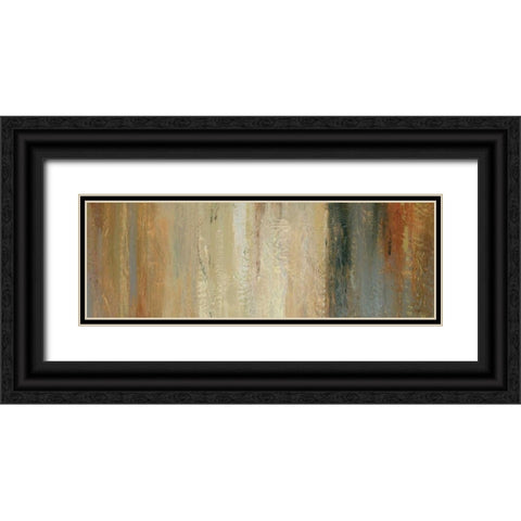 Siena Abstract Panel II  Black Ornate Wood Framed Art Print with Double Matting by Studio Nova