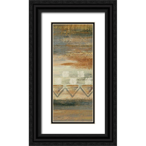 Siena Geometric Panel I  Black Ornate Wood Framed Art Print with Double Matting by Studio Nova