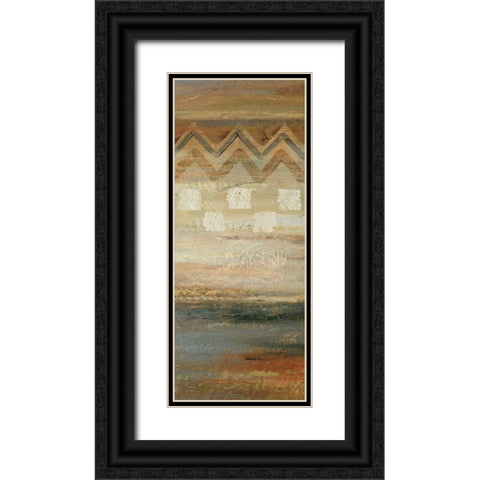 Siena Geometric Panel II  Black Ornate Wood Framed Art Print with Double Matting by Studio Nova