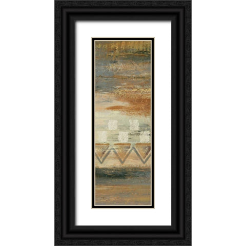 Siena Geometric Panel I  Black Ornate Wood Framed Art Print with Double Matting by Studio Nova