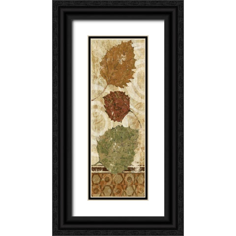 Golden Autumn Panel II  Black Ornate Wood Framed Art Print with Double Matting by Studio Nova