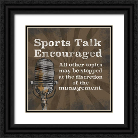 Sports Talk I  Black Ornate Wood Framed Art Print with Double Matting by Reed, Tara