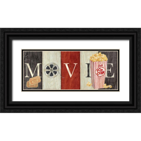 Movie Cinema Signs I  Black Ornate Wood Framed Art Print with Double Matting by Coulter, Cynthia
