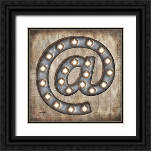 Marquee Symbols II  Black Ornate Wood Framed Art Print with Double Matting by Killeen, Jen