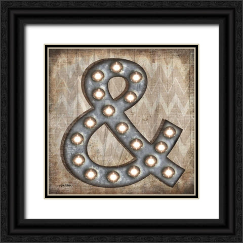 Marquee Symbols IV  Black Ornate Wood Framed Art Print with Double Matting by Killeen, Jen
