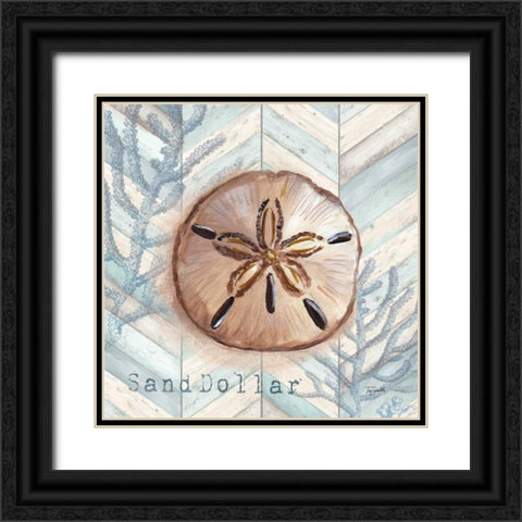 Chevron Shell II  Black Ornate Wood Framed Art Print with Double Matting by Tre Sorelle Studios