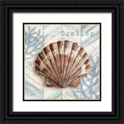 Chevron Shell VI  Black Ornate Wood Framed Art Print with Double Matting by Tre Sorelle Studios