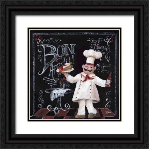 Chalkboard Chefs II  Black Ornate Wood Framed Art Print with Double Matting by Tre Sorelle Studios