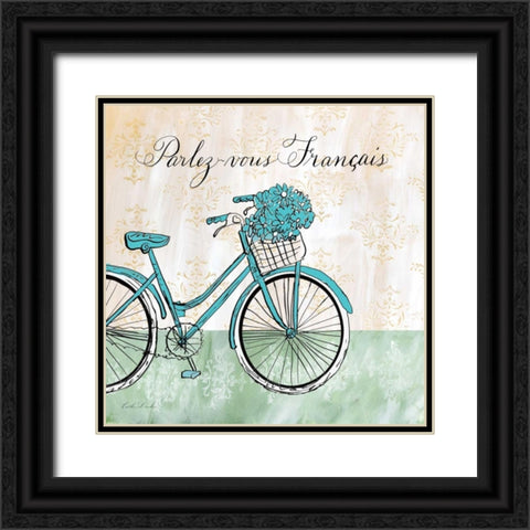 Bonjour de Paris I  Black Ornate Wood Framed Art Print with Double Matting by Dundon, Caitlin