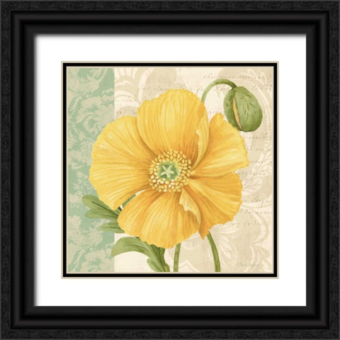 Pastel Poppies I Black Ornate Wood Framed Art Print with Double Matting by Gladding, Pamela