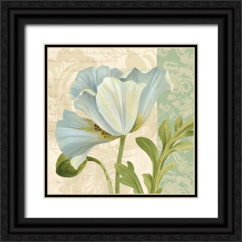 Pastel Poppies IV Black Ornate Wood Framed Art Print with Double Matting by Gladding, Pamela