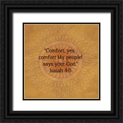 Jacobean Medallion Scripture III Black Ornate Wood Framed Art Print with Double Matting by Coulter, Cynthia