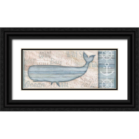 Ocean Life Whale Black Ornate Wood Framed Art Print with Double Matting by Killeen, Jen
