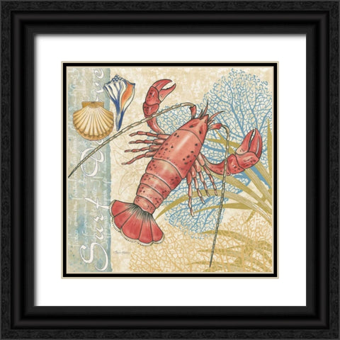 Oceana I Black Ornate Wood Framed Art Print with Double Matting by Gladding, Pamela