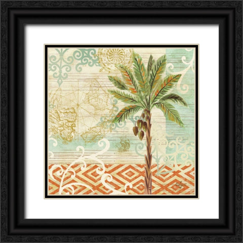 Spice Palms II Black Ornate Wood Framed Art Print with Double Matting by Lyon, Rebecca
