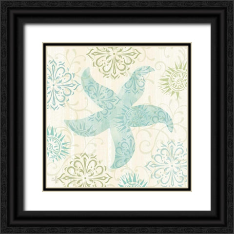 Coastal Whimsy V Black Ornate Wood Framed Art Print with Double Matting by Lyon, Rebecca