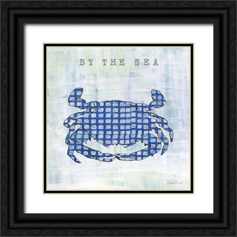Indigo Sea Creatures III Black Ornate Wood Framed Art Print with Double Matting by Dundon, Caitlin