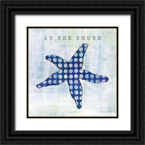 Indigo Sea Creatures IV Black Ornate Wood Framed Art Print with Double Matting by Dundon, Caitlin