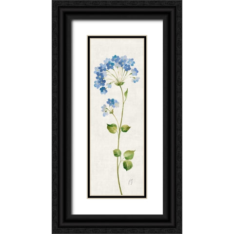 Airy Blues II Black Ornate Wood Framed Art Print with Double Matting by Gladding, Pamela