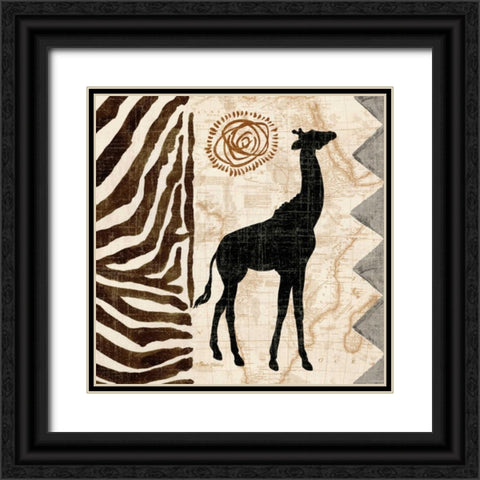 Safari Jungle I Black Ornate Wood Framed Art Print with Double Matting by Gladding, Pamela
