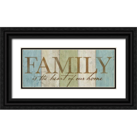 Family Sentiment Signs I Black Ornate Wood Framed Art Print with Double Matting by Coulter, Cynthia