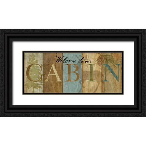 Lodge Living Sign II Black Ornate Wood Framed Art Print with Double Matting by Coulter, Cynthia