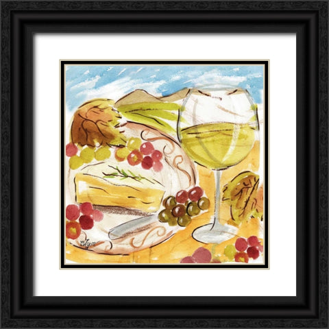 Tuscan Watercolor II Black Ornate Wood Framed Art Print with Double Matting by Lyon, Rebecca