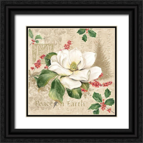 Christmas Trail II Black Ornate Wood Framed Art Print with Double Matting by Gladding, Pamela