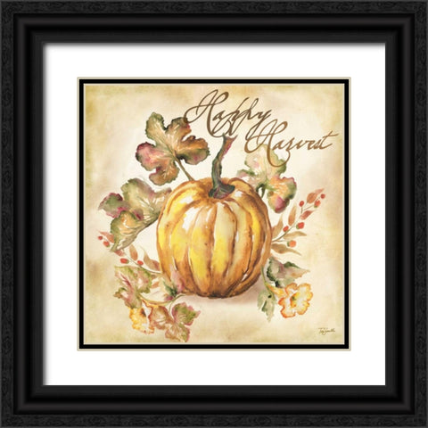 Watercolor Harvest II Black Ornate Wood Framed Art Print with Double Matting by Tre Sorelle Studios