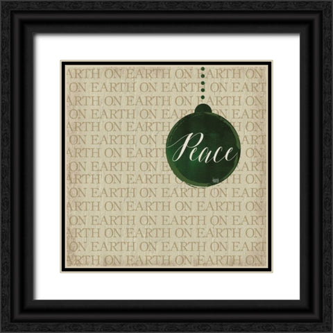 Christmas Ornaments III Black Ornate Wood Framed Art Print with Double Matting by hartworks