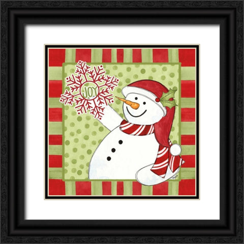 Sentimental Snowmen II Black Ornate Wood Framed Art Print with Double Matting by Reed, Tara