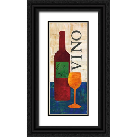 Wine and Vino I Black Ornate Wood Framed Art Print with Double Matting by Dundon, Caitlin