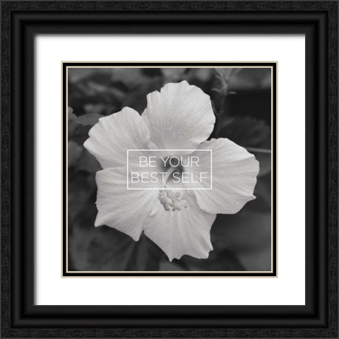 Say it in Black and White I Black Ornate Wood Framed Art Print with Double Matting by Romita, Denise
