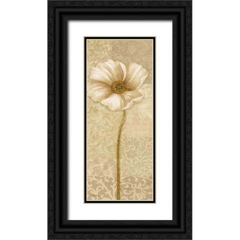 Soft Bloom Panel II Black Ornate Wood Framed Art Print with Double Matting by Gladding, Pamela