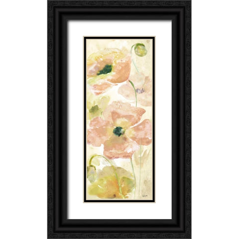 Watercolor Blush Panel I Black Ornate Wood Framed Art Print with Double Matting by Tre Sorelle Studios