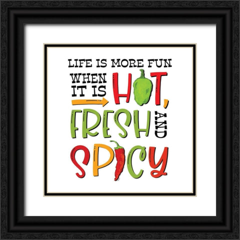 Hot And Spicy I Black Ornate Wood Framed Art Print with Double Matting by Reed, Tara