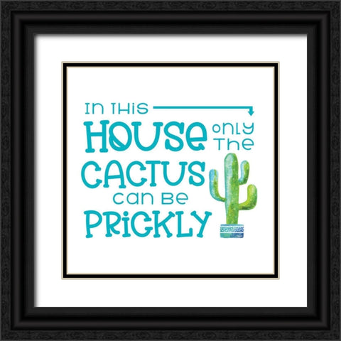 Playful Cactus I Black Ornate Wood Framed Art Print with Double Matting by Reed, Tara