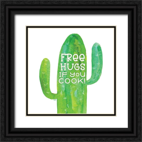 Playful Cactus VI Black Ornate Wood Framed Art Print with Double Matting by Reed, Tara