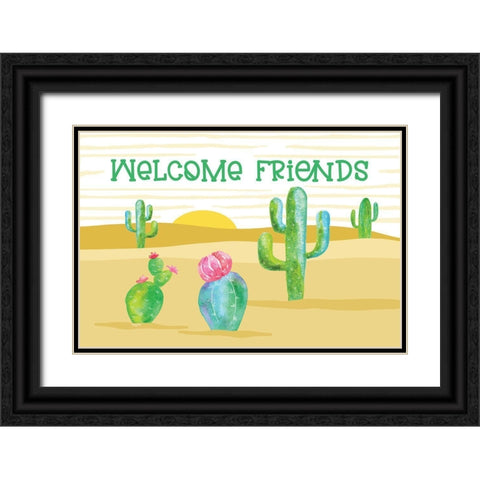 Playful Cactus VIII Black Ornate Wood Framed Art Print with Double Matting by Reed, Tara