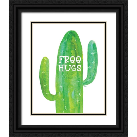 Playful Cactus XII Black Ornate Wood Framed Art Print with Double Matting by Reed, Tara