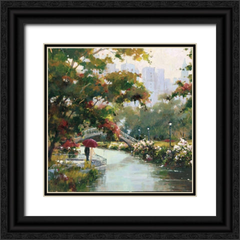 View From The Park Black Ornate Wood Framed Art Print with Double Matting by Simandle, Marilyn