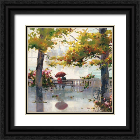 Across The Bay Black Ornate Wood Framed Art Print with Double Matting by Simandle, Marilyn
