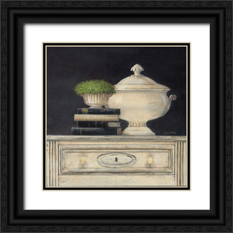 Cream Tureen Black Ornate Wood Framed Art Print with Double Matting by Fisk, Arnie