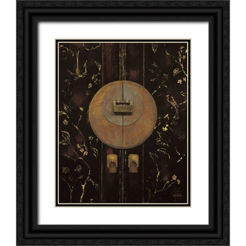 Mystic Bird Armoire Black Ornate Wood Framed Art Print with Double Matting by Fisk, Arnie