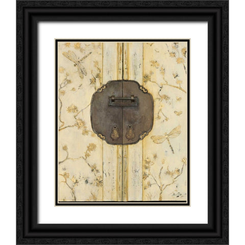Dragonfly Armoire Black Ornate Wood Framed Art Print with Double Matting by Fisk, Arnie