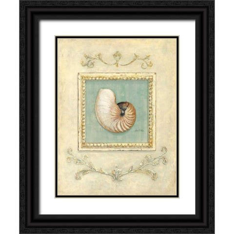 Classic Seashell Detail   Black Ornate Wood Framed Art Print with Double Matting by Fisk, Arnie
