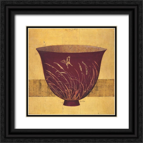 Butterfly Bowl  Black Ornate Wood Framed Art Print with Double Matting by Fisk, Arnie
