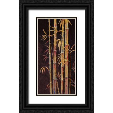 Gilded  Bamboo 1  Black Ornate Wood Framed Art Print with Double Matting by Fisk, Arnie