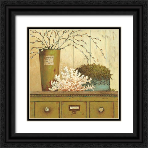 Vintage Garden 1 Black Ornate Wood Framed Art Print with Double Matting by Fisk, Arnie