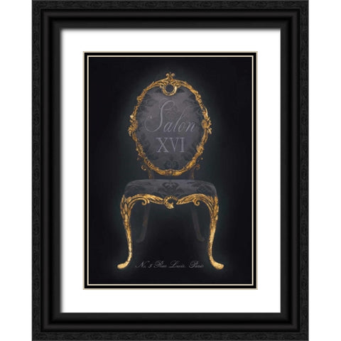 Salon XVI Black Ornate Wood Framed Art Print with Double Matting by Fisk, Arnie
